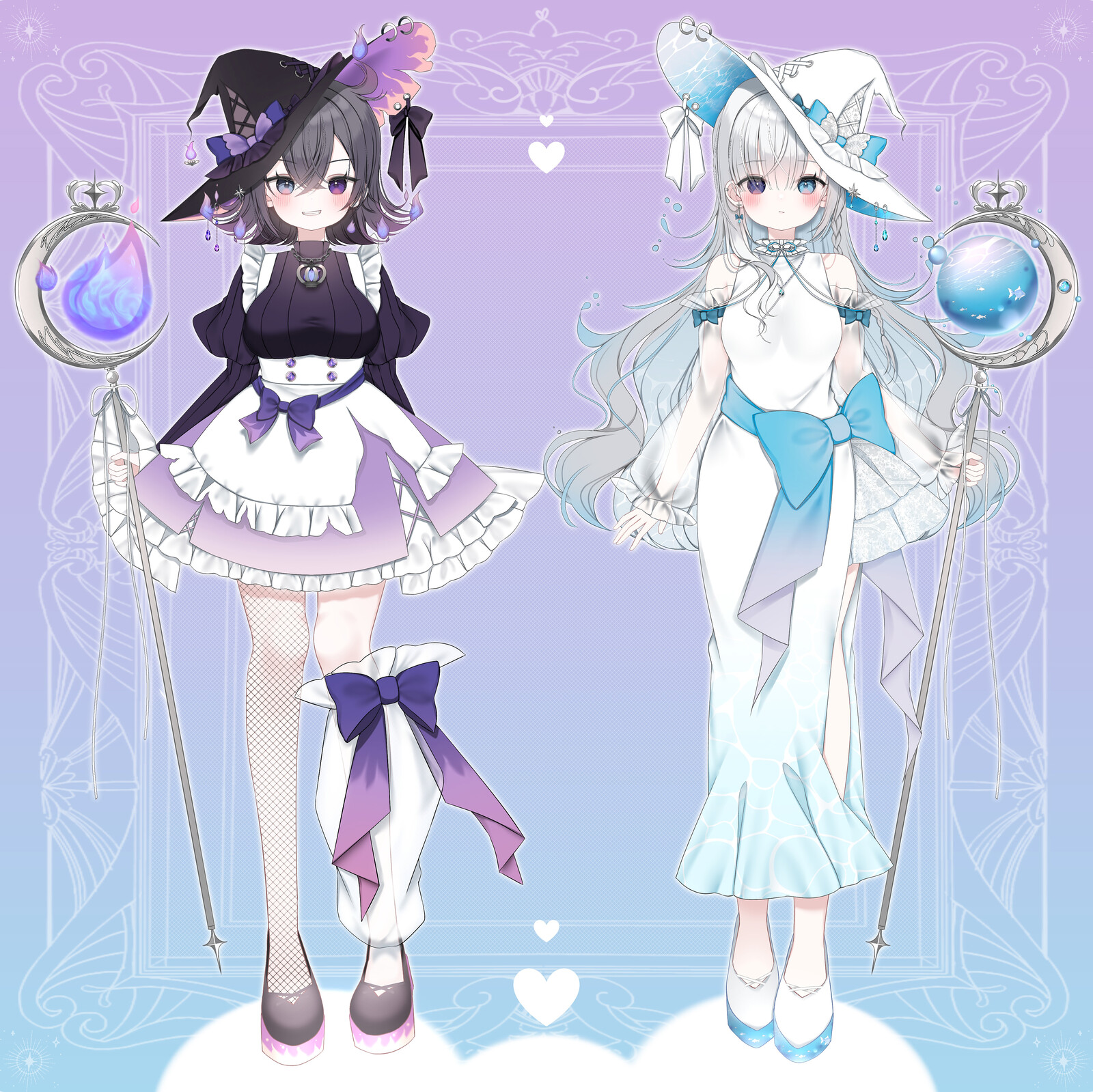 炎と水の双子魔女ちゃんの作品画像