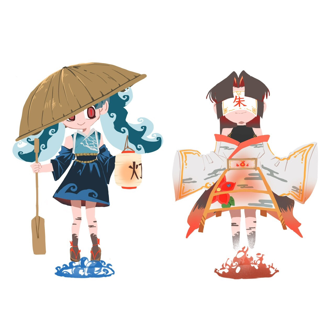火と水のふたごの作品画像