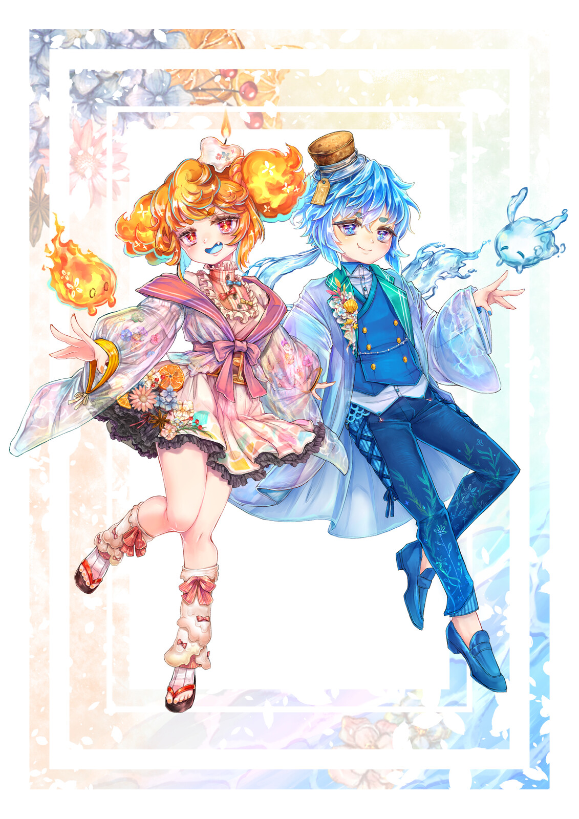 火と水のふたごの作品画像