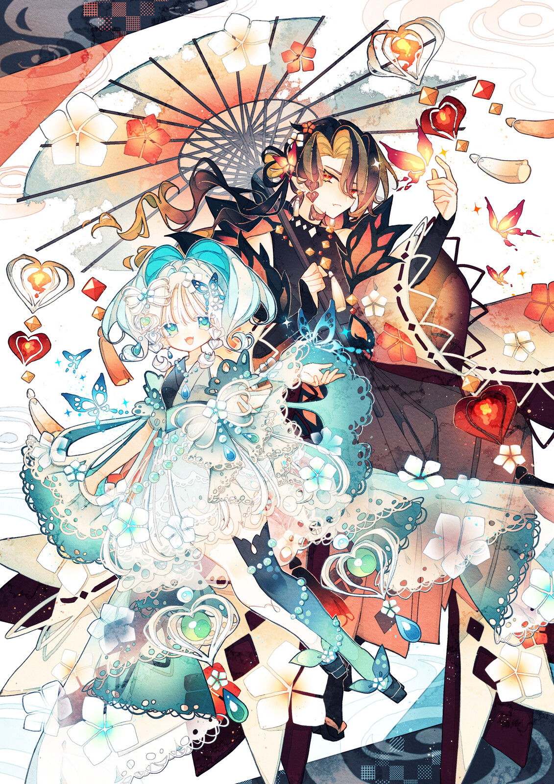 火と水のふたごの作品画像