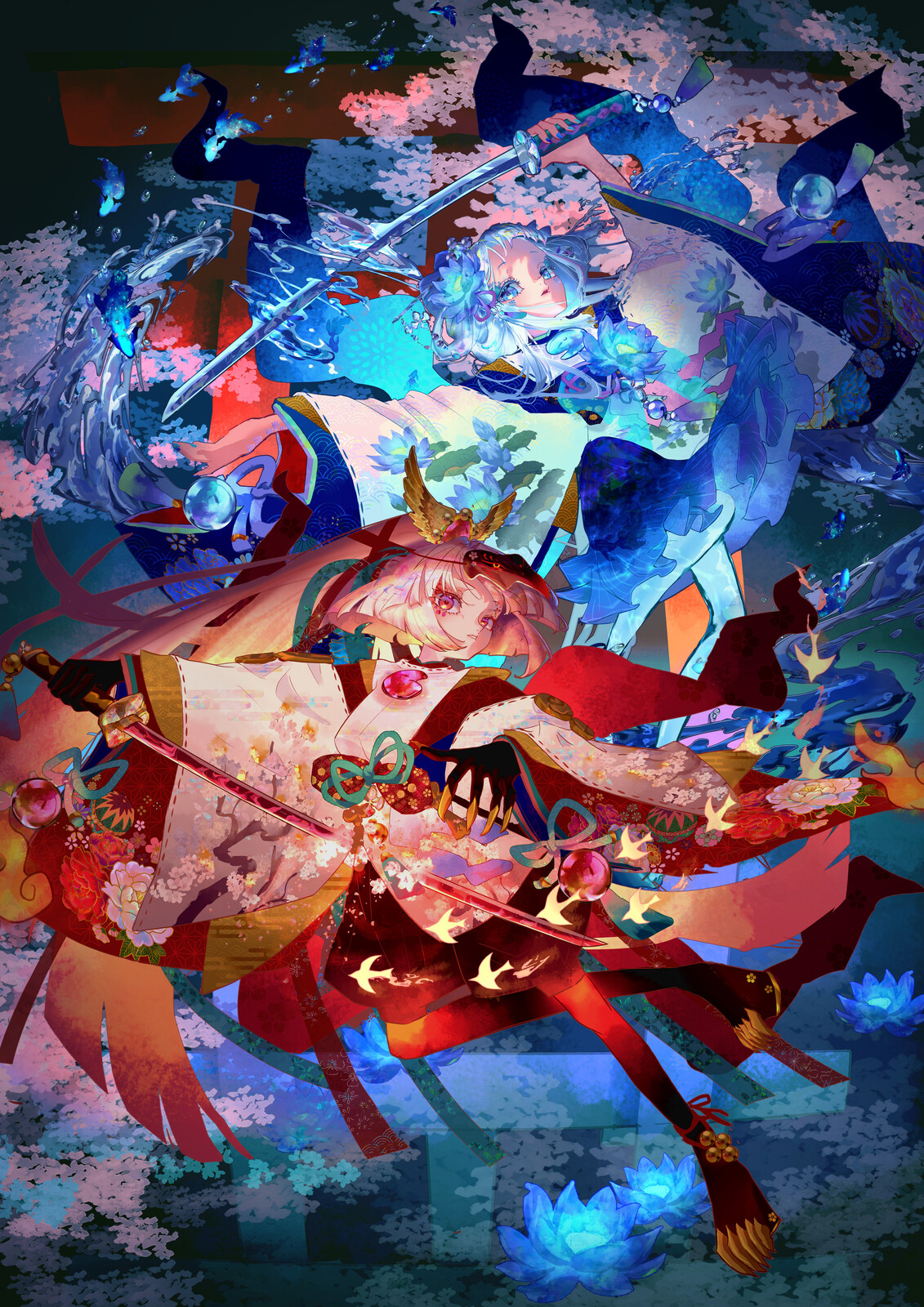 火と水の双子の作品画像