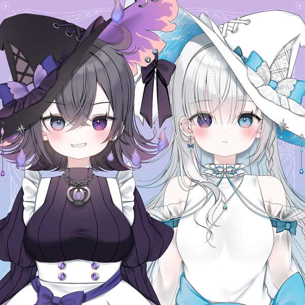 炎と水の双子魔女ちゃん