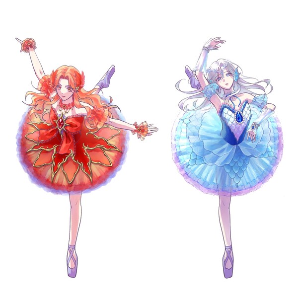 火と水のふたごバレリーナ